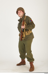  U.S.Army uniform World War II. - Technical Corporal - poses 